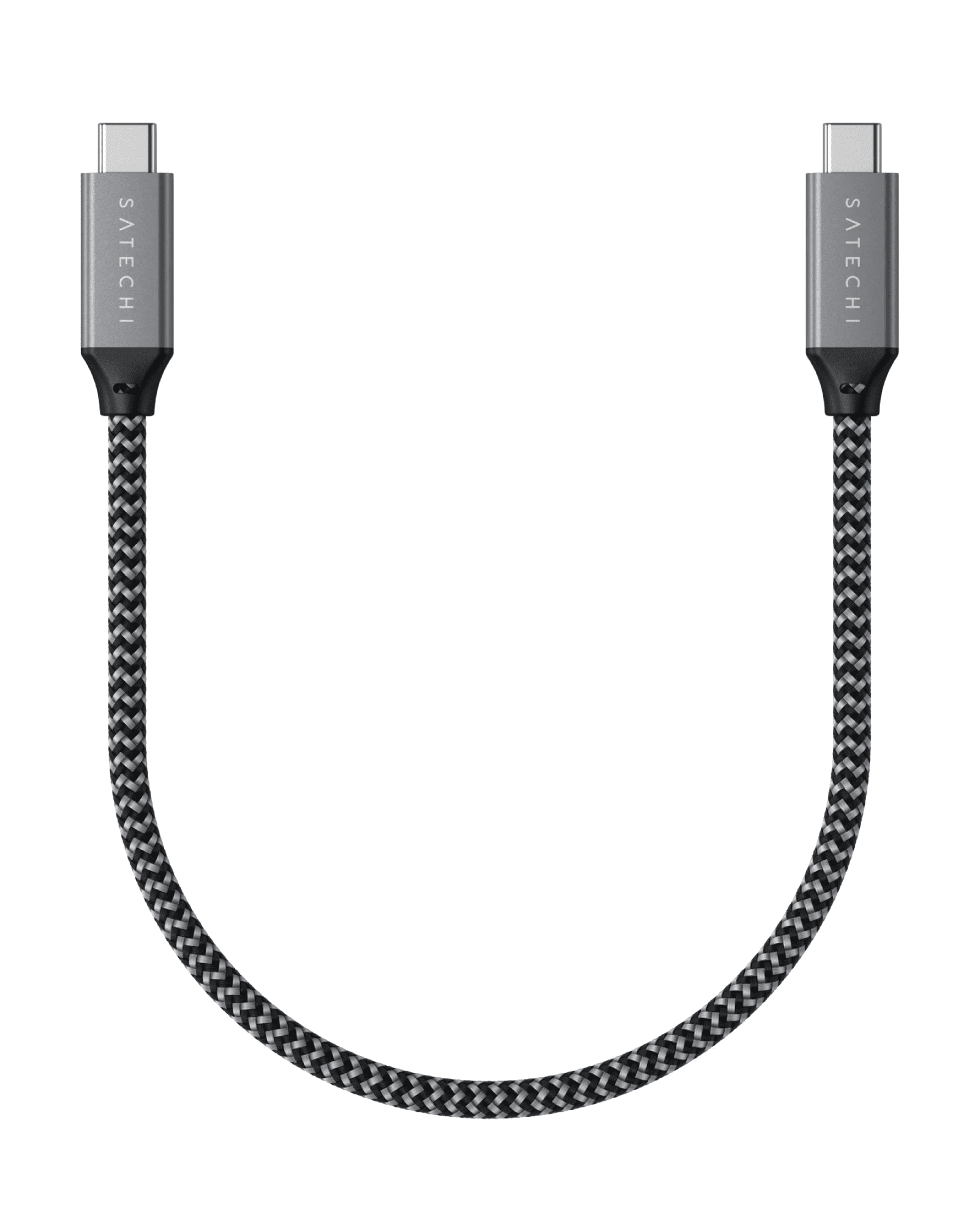 Кабель Satechi USB4 C to C 100W Space Gray (25 cm) ST-U4C25M