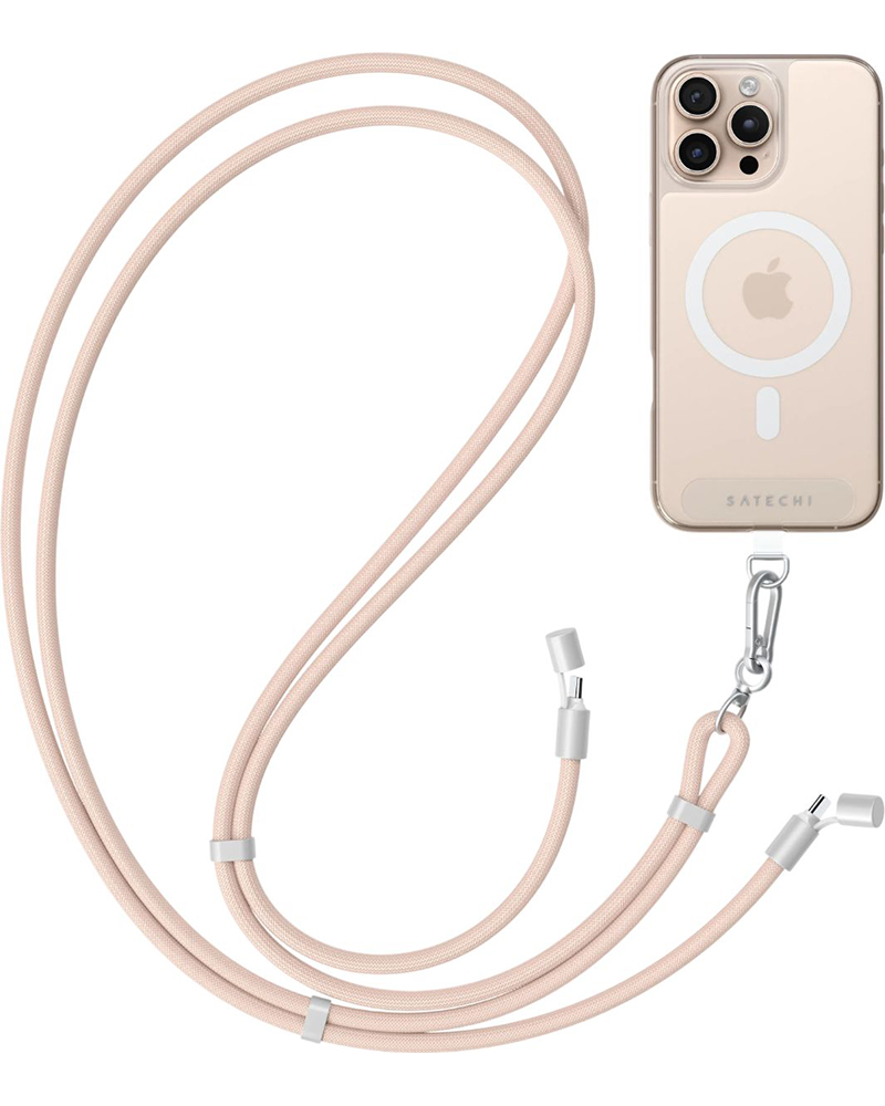 Ремешок-кабель Satechi On-the-Go USB-C 60W Desert Rose (1.5 м) (ST-LOTGLR)