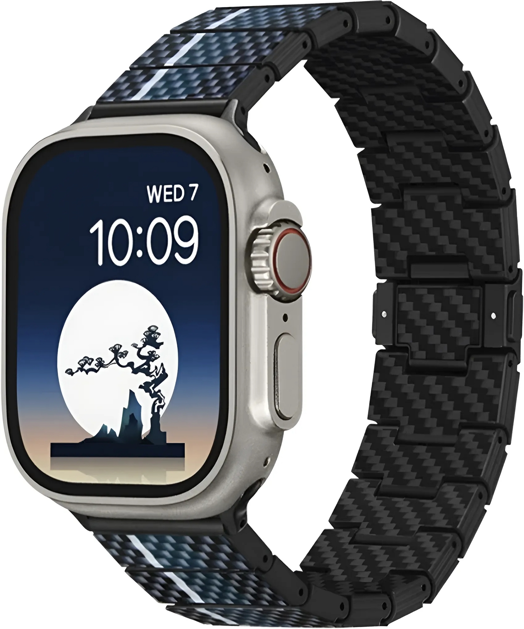 Ремешок для часов Pitaka Chroma Carbon Band Poetry of Things Moon for Apple Watch 49/45/44mm