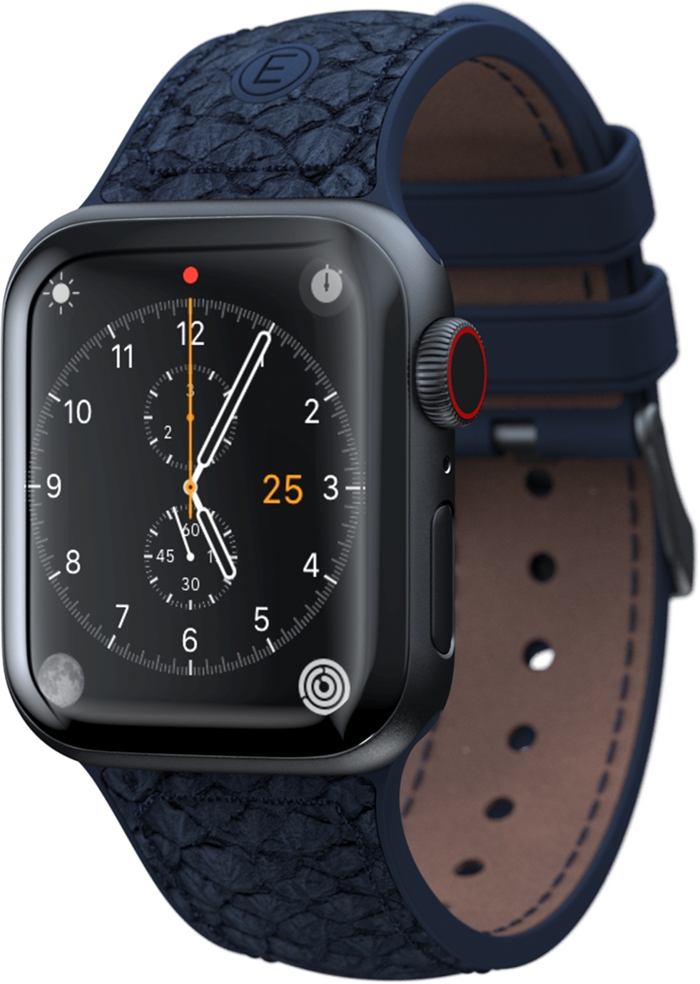 Ремешок для часов Njord Salmon Leather Strap Petrol for Apple Watch 45mm/44mm