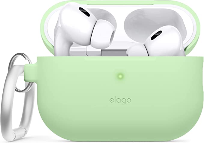 Чехол Elago Silicone Hang Case Pastel Green для Airpods Pro 2nd Gen (EAPP2SC-HANG-PGR)